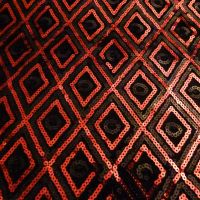 Pailletten rood zwart