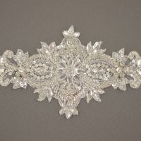Applicatie met crystal en pailletten 25cm