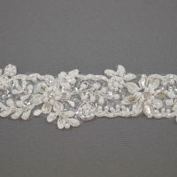 Band met parels en crystal 4cm