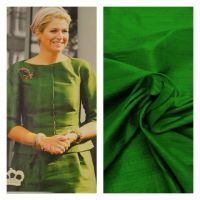 India Dupion zijde emerald groen kleur 025