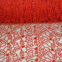 Guipure kant rood kleur 090