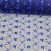 Tule kant kobalt blauw kleur 039