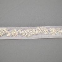 Band met kralen en crystal 3cm