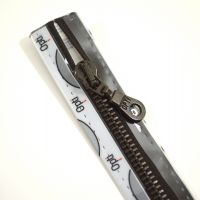 Rits deelbaar 60cm donker bruin col 881 M60 brons metaal
