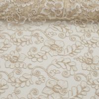 Kant taupe / zand  ivory kleur 933