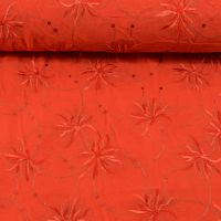 Voile geborduurd met pailletten kleur 090 rood