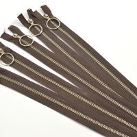 48cm deelbaar Ritsen 5 stuks 48cm  bruin zilver metaal deelbaar