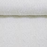 Voile met lintjes en pailletten white off