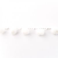 Bolletjesband groot off white
