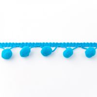 Bolletjesband groot aqua