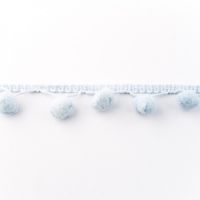 Bolletjesband groot licht blauw