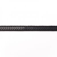Paillettenband 10mm zwart