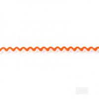 Zigzagband tweekleurig oranje / wit 8mm