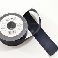 Satijn band  satin de luxe 40mm kleur 21 donkerblauw rol 25mtr