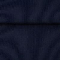 Rib boordstof donker blauw