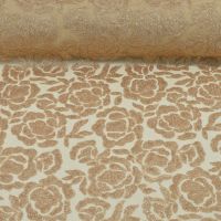 Tule met rozen goud glitter pailletten 