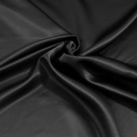 Stretch crepe satijn zwart
