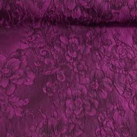 Exclusieve Zijde Jacquard bloem cerise zwart italiaans design