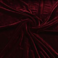 Stretch velours  / fluweel Bordeaux rood 