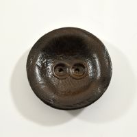 Knoop leder antiek bruin 47mm groot