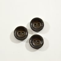 Knoop leder antiek bruin 18mm groot