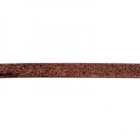 Glitterband 15 mm donker bruin