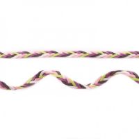 Gevlochten Suèdeband Multicolour Wit-Lime 10mm