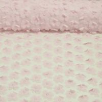 Voile met losse bloementjes licht rose