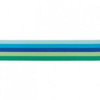 Elastiek Multi Streep Breed 40 mm Groen-Aqua