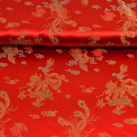 Chinese draak jaquard rood