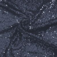 Pailletten mini stretch donker blauw
