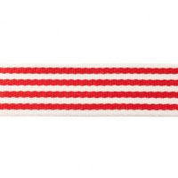 Tassenband Streep 40mm rood wit