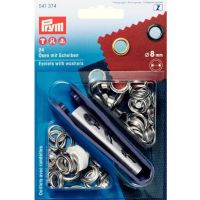 Prym nestels/  ringen 8 mm zilver