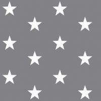 katoen poplin stars/ sterren kleur 013 grijs wit