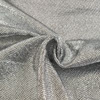 Metallic reliefstof zilver schubben look