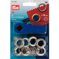 Prym nestels / ringen 14 mm zilver