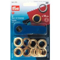 Prym nestels / ringen 14 mm goud