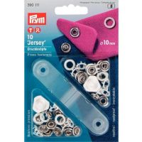 Prym drukkers 10 mm jersey open ring wit