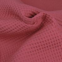 Wafelstof wafeldoek donker oud rose