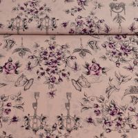 Exclusieve zijde crepe de chine italiaanse designerstof oud rose