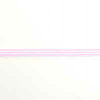 Elastiek met geweven Streep 18mm  wit rose