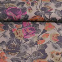 Zijde  duchesse met bloemen italiaans design
