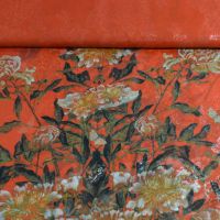 Exclusieve italiaanse zijde voile panel met bloemen 1.65mtr x1.40mtr