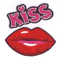 Applicatie kiss en mondje  2 stuks