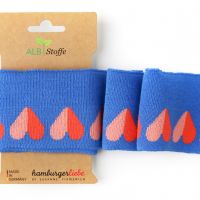 Hamburger liebe Cuff me icon 8cm hoog 110cm breed col 01 blauw hartjes