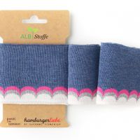 Hamburger liebe Cuff me icon 8cm hoog 110cm breed col 05 jeans blauw