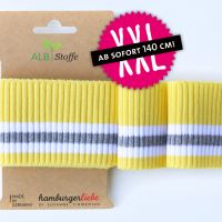 Hamburger liebe Cuff Me ripped  8cm hoog 110cm breed col 07 geel streep