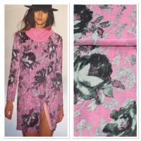 Exclusieve zijde satijn italiaans desigerstof bloem rose