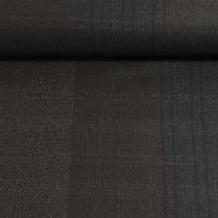 Mantel ruit / patchwork streep donker bruin grijs