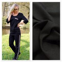 Punta di roma / zware tricot jersey zwart